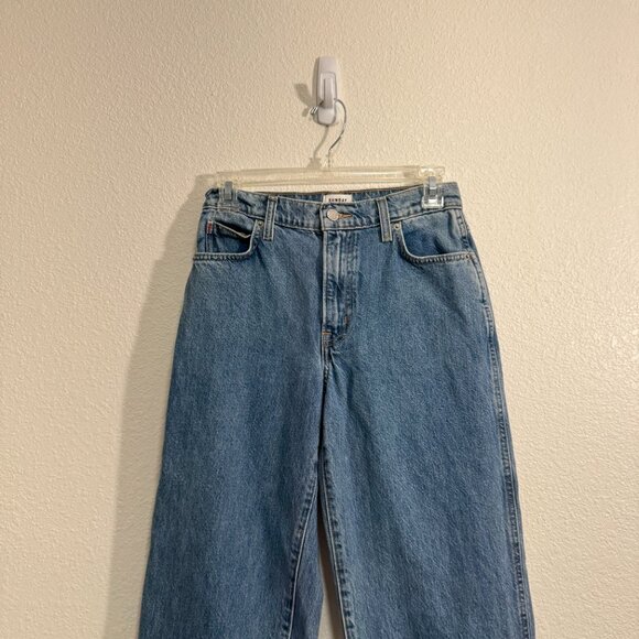 ARITZIA SUNDAY BEST High Rise Medium Wash Jeans Straight Leg 0 Casual Boho Retro - Picture 10 of 10